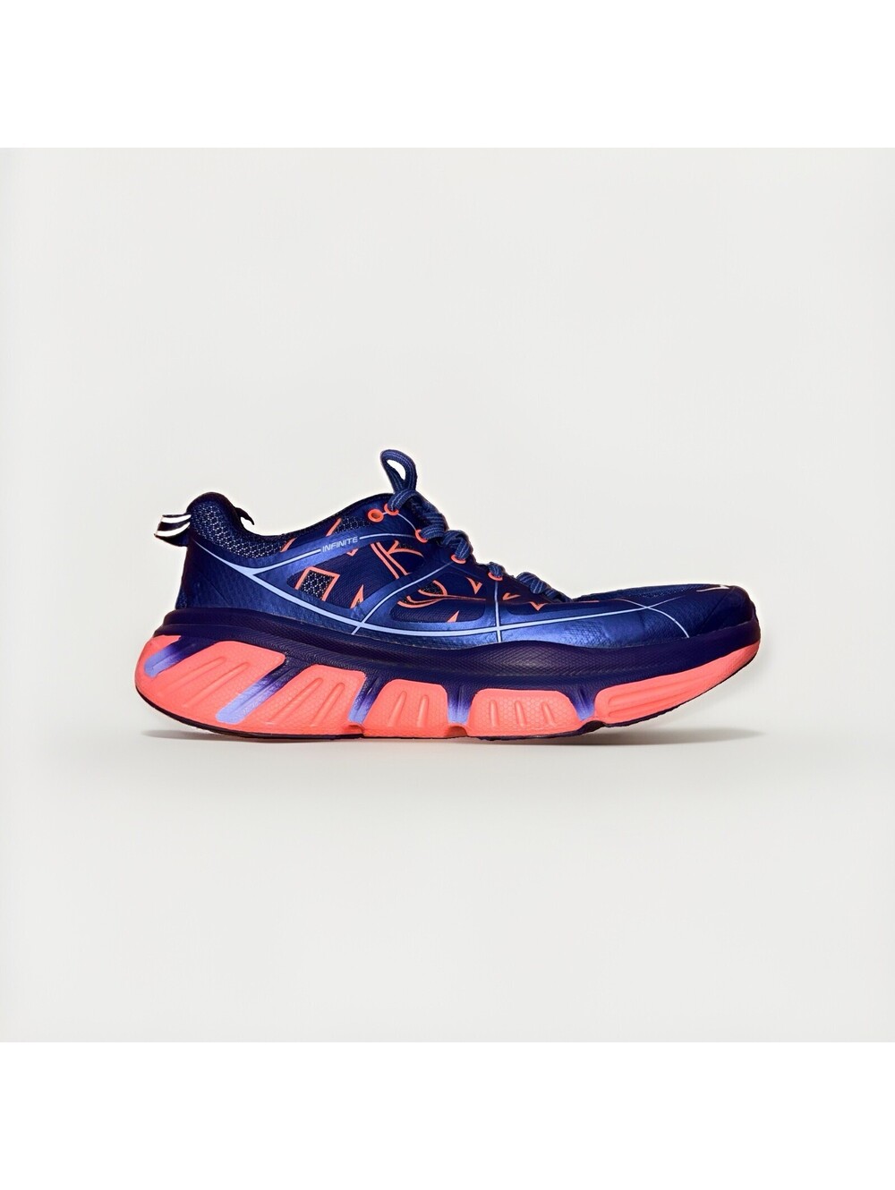 Hoka One One Infinite Women’s Size 8.5 Navy Coral Running Shoes No Insoles